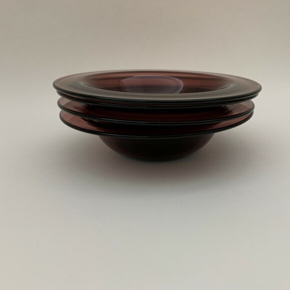 Unbranded Purple or Brown Glass Fruit Sauce Bowls 6 1/4" Lot of 4 - Picture 5 of 5